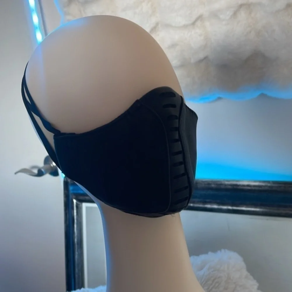 Black Leather Face Mask